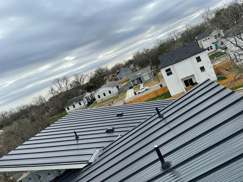 Standing seam metal roof panels with vents for Skylight Repair in Delano